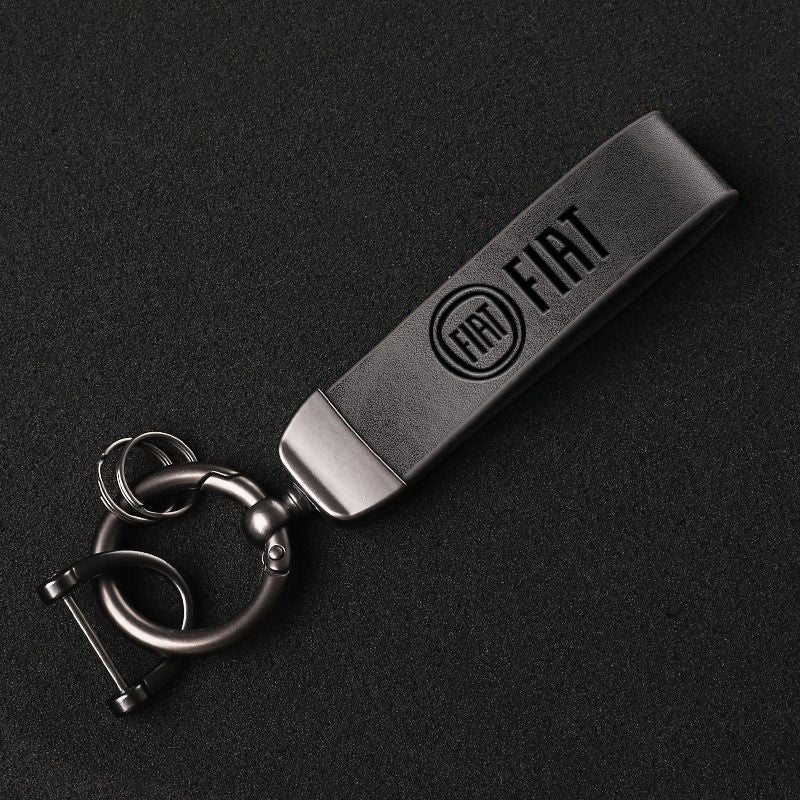 Chaveiro Fiat em Couro Sintético e Metal