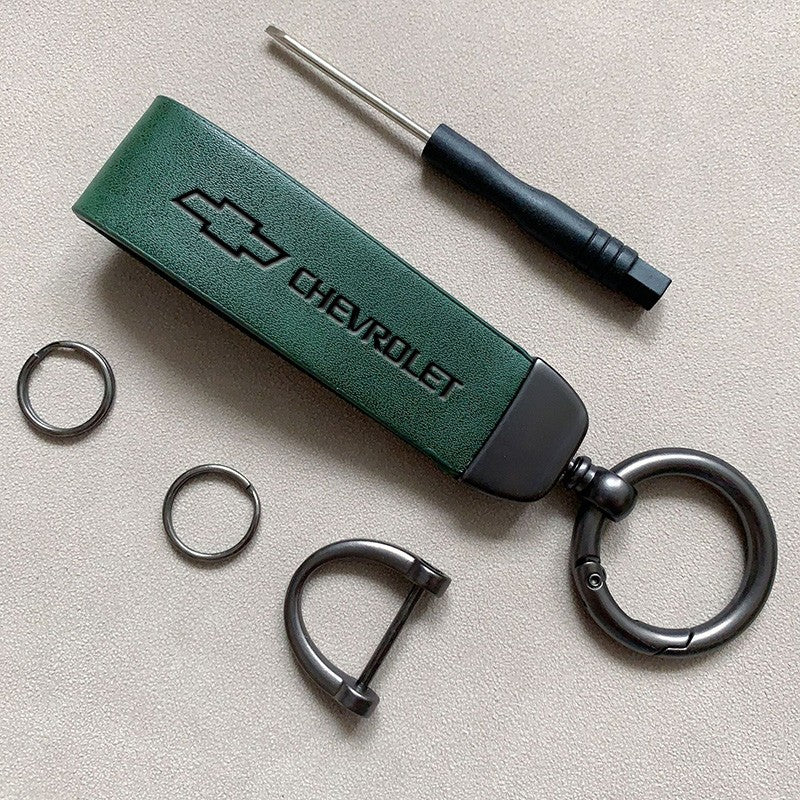 Chaveiro Chevrolet em Couro Sintético e Metal
