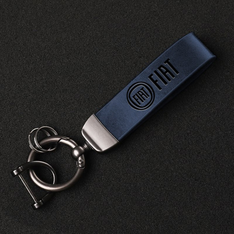 Chaveiro Fiat em Couro Sintético e Metal