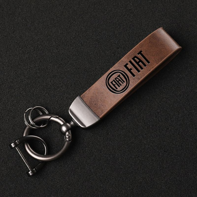 Chaveiro Fiat em Couro Sintético e Metal