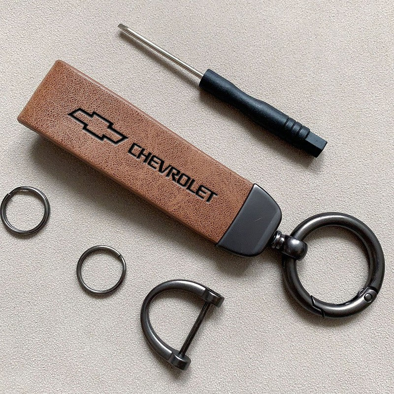 Chaveiro Chevrolet em Couro Sintético e Metal