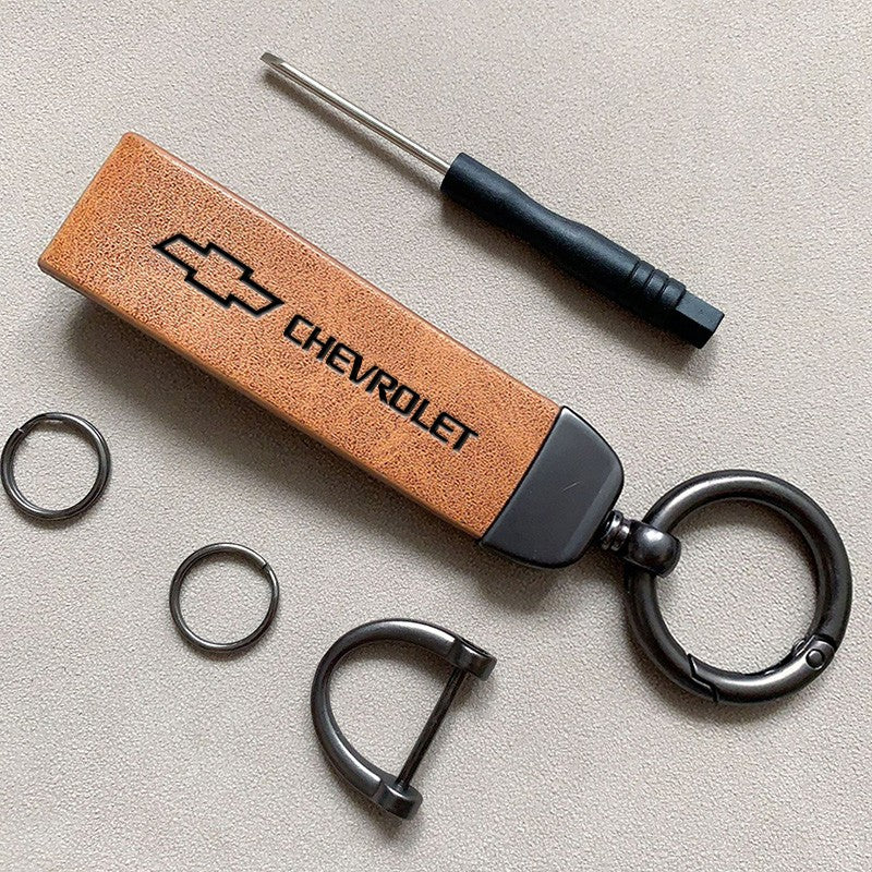 Chaveiro Chevrolet em Couro Sintético e Metal