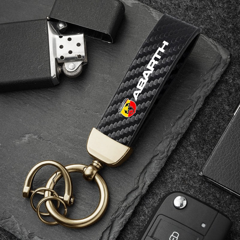 Chaveiro Abarth em Fibra de Carbono e Metal