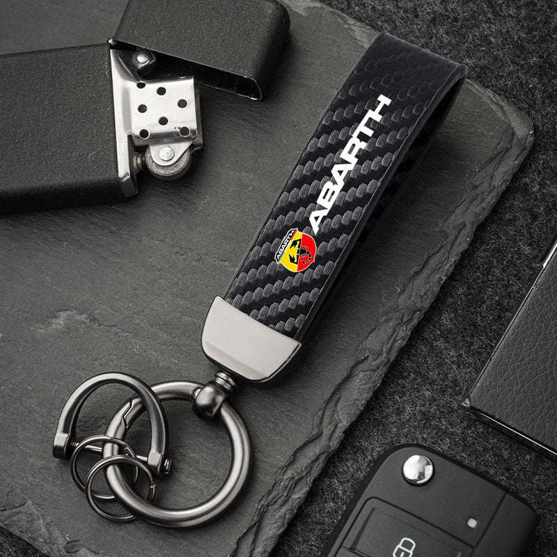 Chaveiro Abarth em Fibra de Carbono e Metal