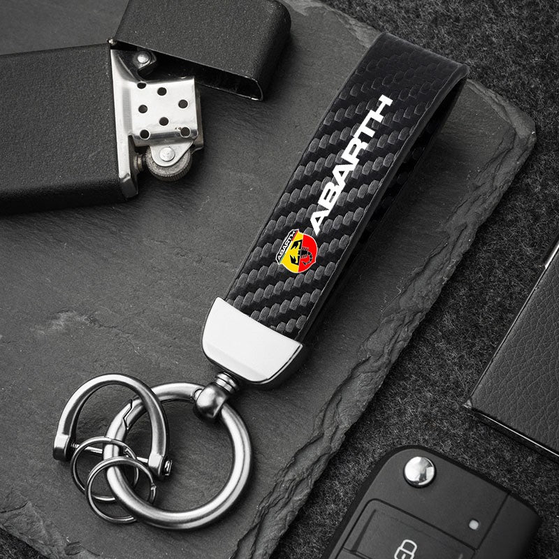 Chaveiro Abarth em Fibra de Carbono e Metal